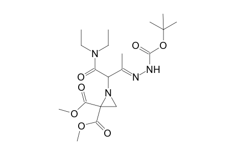 1-{2-[2-(tert-Butoxycarbonyl)hydrazono]-1-(diethylcarbamoyl)propyl}-aziridine-2,2-dicarboxylic acid dimethyl ester