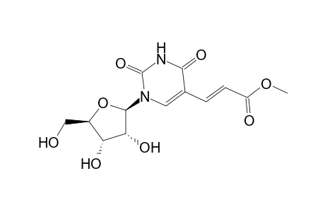(E)-3-[1-[(2R,3R,4S,5R)-3,4-dihydroxy-5-(hydroxymethyl)-2-oxolanyl]-2,4-dioxo-5-pyrimidinyl]-2-propenoic acid methyl ester