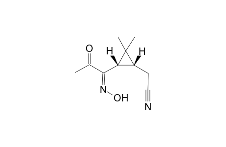 2-[(1R,3S)-3-(2-ketopropanehydroximoyl)-2,2-dimethyl-cyclopropyl]acetonitrile
