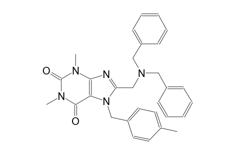 8-[(dibenzylamino)methyl]-1,3-dimethyl-7-(4-methylbenzyl)-3,7-dihydro-1H-purine-2,6-dione