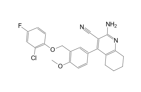 2-amino-4-{3-[(2-chloro-4-fluorophenoxy)methyl]-4-methoxyphenyl}-5,6,7,8-tetrahydro-3-quinolinecarbonitrile