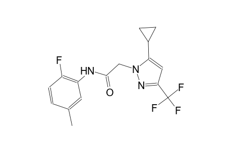 2-[5-cyclopropyl-3-(trifluoromethyl)-1H-pyrazol-1-yl]-N-(2-fluoro-5-methylphenyl)acetamide