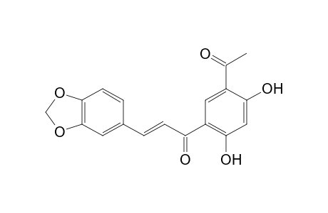 (E)-1-[5-Acetyl-2,4-dihydroxyphenyl]-3-(benzo[d][1,3]dioxol-5-yl)prop-2-en-1-one