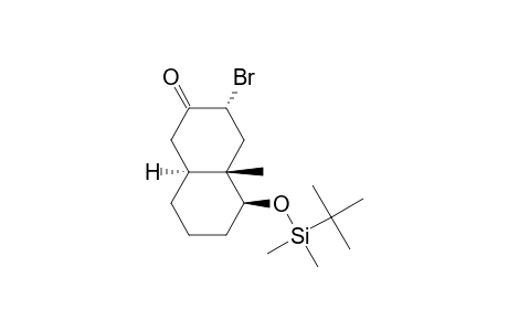 (3.alpha.,4a.beta.,5.beta.,8a.alpha.)-3-Bromo-5-[(tert-butyldimethylsilyl)oxy]octahydro-4a-methyl-2(1H)-naphthalenone