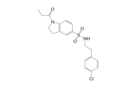 N-[2-(4-chlorophenyl)ethyl]-1-propionyl-5-indolinesulfonamide
