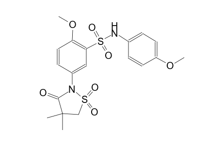 benzenesulfonamide, 5-(4,4-dimethyl-1,1-dioxido-3-oxo-2-isothiazolidinyl)-2-methoxy-N-(4-methoxyphenyl)-