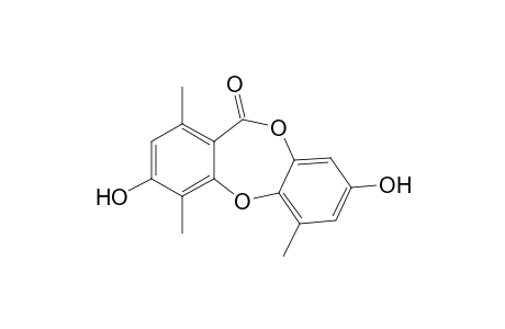 11H-Dibenzo[b,e][1,4]dioxepin-11-one, 3,8-dihydroxy-1,4,6-trimethyl-