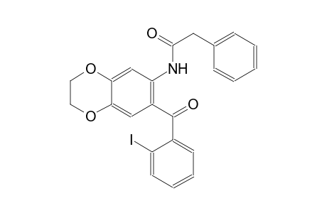 benzeneacetamide, N-[2,3-dihydro-7-(2-iodobenzoyl)-1,4-benzodioxin-6-yl]-