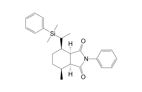 1H-Isoindole-1,3(2H)-dione, 4-[1-(dimethylphenylsilyl)ethyl]hexahydr o-7-methyl-2-phenyl-, [3a.alpha.,4.beta.(S*),7.beta.,7a.alpha.]-(.+-.)-
