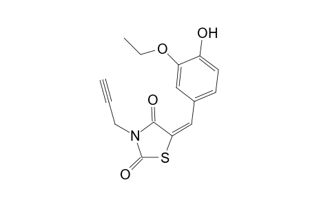 (5E)-5-(3-ethoxy-4-hydroxy-benzylidene)-3-propargyl-thiazolidine-2,4-quinone