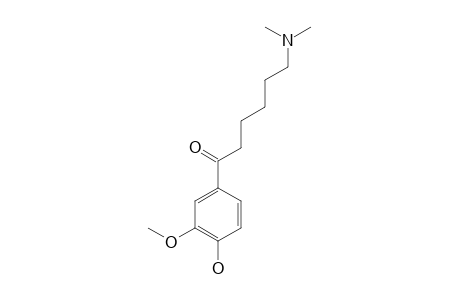 FICUSEPTAMINE_A;6-(DIMETHYLAMINO)-1-(3-HYDROXY-4-METHOXYPHENYL)-HEXANONE