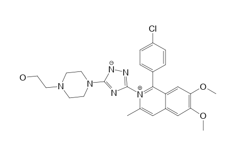 2-[4-[5-[1-(4-chlorophenyl)-6,7-dimethoxy-3-methylisoquinolin-2-ium-2-yl]-1,2-diaza-4-azanidacyclopenta-2,5-dien-3-yl]piperazin-1-yl]ethanol