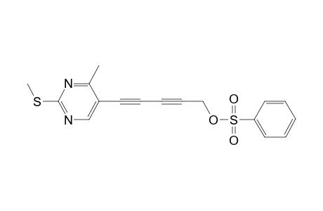 5-(4-Methyl-2-methylsulfanyl-pyrimidin-5-yl)penta-2,4-diynyl benzenesulfonate