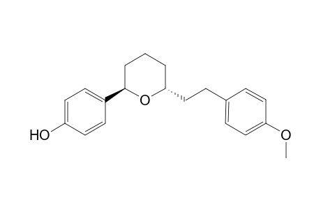 (+)-(2R,6R)-2-(4-Hydroxyphenyl)-6-[2-(4-methoxyphenyl)ethyl]tetrahydro-2H-pyran
