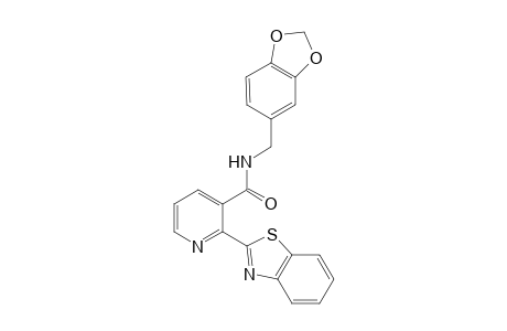 3-Pyridinecarboxamide, N-(1,3-benzodioxol-5-ylmethyl)-2-(1,3-benzothiazol-2-yl)-