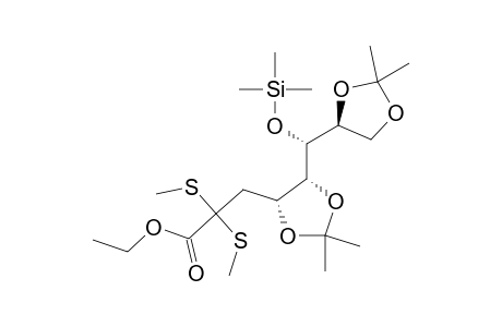 ETHYL-3-DEOXY-4,5:7,8-DI-O-ISOPROPYLIDENE-6-O-(TRIMETHYLSILYL)-D-MANNO-2-OCTULOSONATE-DIMETHYL-DITHIOACETAL