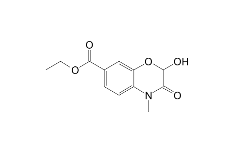 Ethyl 4-methyl-3-oxo-3,4-dihydro-2-hydroxy-2H-1,4-benzoxazine-7-carboxylate