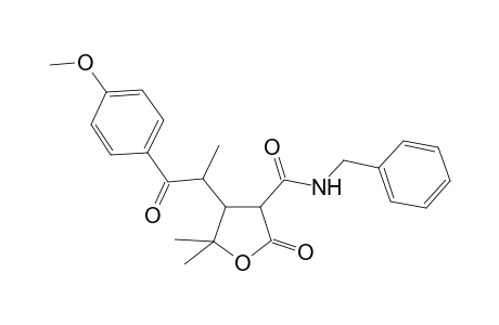 3-Furancarboxamide, tetrahydro-4-[2-(4-methoxyphenyl)-1-methyl-2-oxoethyl]-5,5-dimethyl-2-oxo-N-(phenylmethyl)-