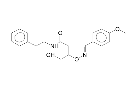 3-(4-METHOXYPHENYL)-4-(2-PHENYLETHYL)CARBAMOYL-5-HYDROXYMETHYLISOXAZOLINE