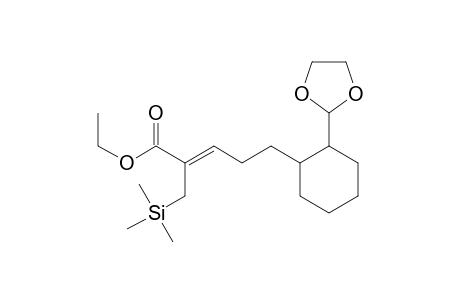 2-Pentenoic acid, 5-[2-(1,3-dioxolan-2-yl)cyclohexyl]-2-[(trimethylsilyl)methyl]-, ethyl ester, [1.alpha.(Z),2.beta.]-(.+-.)-