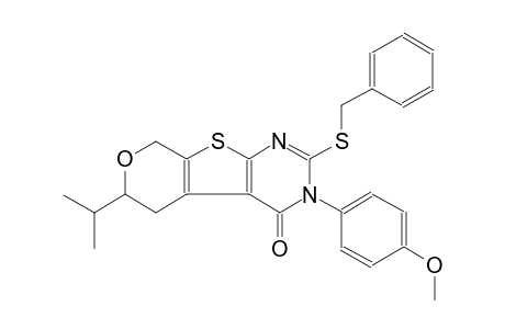 2-(benzylsulfanyl)-6-isopropyl-3-(4-methoxyphenyl)-3,5,6,8-tetrahydro-4H-pyrano[4',3':4,5]thieno[2,3-d]pyrimidin-4-one