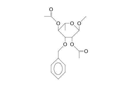 Methyl 2,4-di-O-acetyl-3-O-benzyl.alpha.-L-rhamnopyranoside