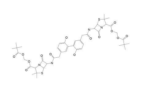 6-[[2-[4-hydroxy-3-[2-hydroxy-5-[2-keto-2-[[7-keto-3,3-dimethyl-2-(pivaloyloxymethoxycarbonyl)-4-thia-1-azabicyclo[3.2.0]heptan-6-yl]amino]ethyl]phenyl]phenyl]acetyl]amino]-7-keto-3,3-dimethyl-4-thia-1-azabicyclo[3.2.0]heptane-2-carboxylic acid pivaloylox