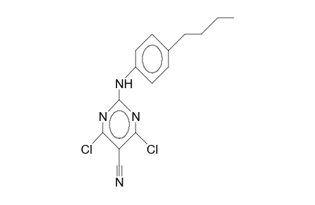 2-(4-Butyl-anilino)-5-cyano-4,6-dichloro-pyrimidine