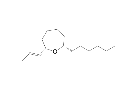 (2S*,7S*)-2-(Prop-1-enyl)-7-hexyloxepane