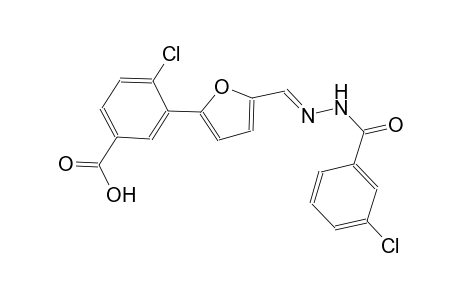 4-chloro-3-(5-{(E)-[(3-chlorobenzoyl)hydrazono]methyl}-2-furyl)benzoic acid
