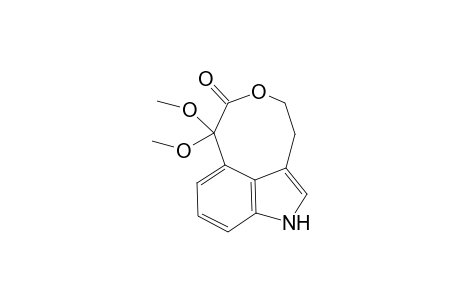 1,3,4,7-Tetrahydro-7,7-dimethoxyoxocino[4,5,6-cd]indol-6-one