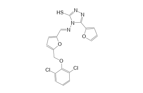 4-[((E)-{5-[(2,6-dichlorophenoxy)methyl]-2-furyl}methylidene)amino]-5-(2-furyl)-4H-1,2,4-triazole-3-thiol