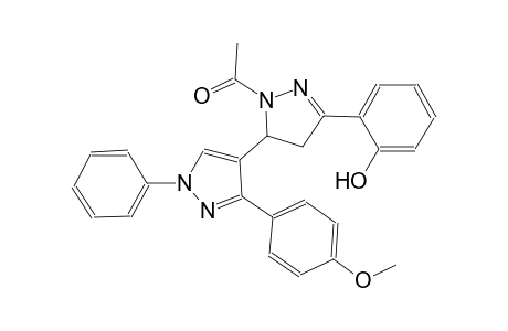 1-(5-(2-hydroxyphenyl)-3'-(4-methoxyphenyl)-1'-phenyl-3,4-dihydro-1'H,2H-[3,4'-bipyrazol]-2-yl)ethanone