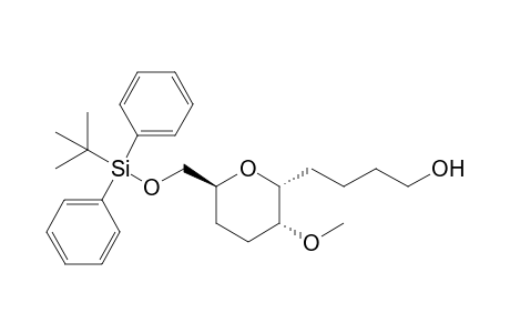 6-O-(tert-Butyldiphenylsilyl)-1,3,4-trideoxy-2-O-methyl-1-(4'-hydroxybutyl)-.alpha.-D-erythro-hexopyranoside