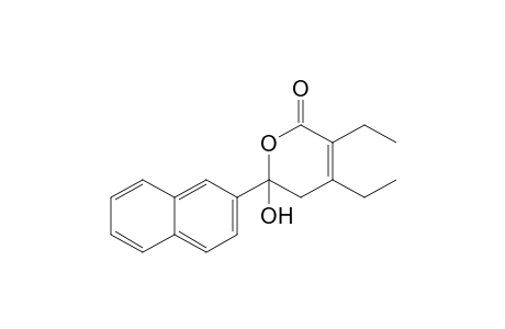 3,4-Diethyl-6-hydroxy-6-(2-naphthyl)-5,6-dihydro-2H-pyran-2-one
