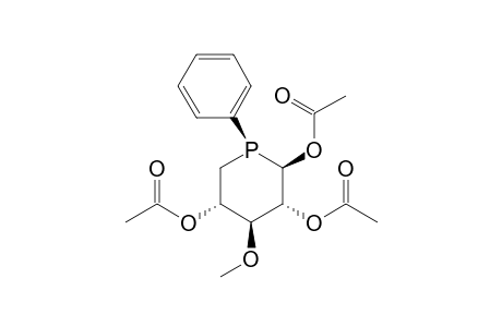 5-[(R)-P]-.beta.-1,2,4-tri-O-acetyl-5-deoxy-3-O-methyl-5-phenylphosphino-D-xyopyranose