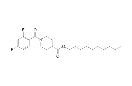 Isonipecotic acid, N-(2,4-difluorobenzoyl)-, decyl ester