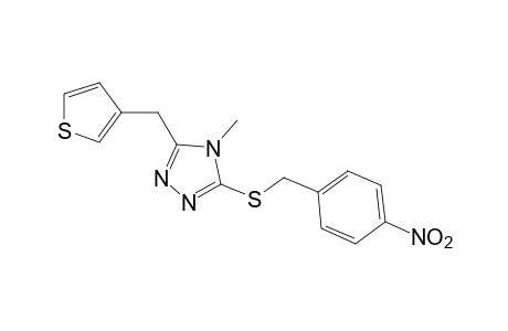 4-methyl-3-[(p-nitrobenzyl)thio]-5-(3-thenyl)-4H-1,2,4-triazole