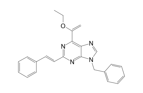 6-(1-Ethoxyethenyl)-2-[(E)-2-phenylethenyl]-9-(phenylmethyl)purine