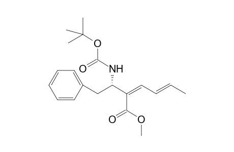 (2Z,4E)-2-((S)-1-tert-Butoxycarbonylamino-2-phenyl-ethyl)-hexa-2,4-dienoic acid methyl ester