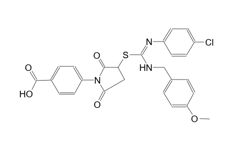 4-[3-({(E)-[(4-chlorophenyl)imino][(4-methoxybenzyl)amino]methyl}sulfanyl)-2,5-dioxo-1-pyrrolidinyl]benzoic acid