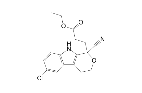 3-(6-Chloro-1-cyano-1,3,4,9-tetrahydropyrano[3,4-b]indol-1-yl)propionic acid ethyl ester