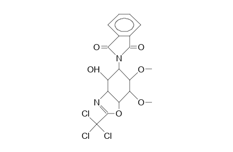 (.+-.)-(1R*,2R*,3S*,4S*,5R*,6R*)-4,5-Dimethoxy-3-phthalimido-8-trichloromethyl-7-oxa-9-aza-bicyclo(4.3.0)non-8-en-2-ol