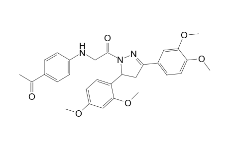 1-[2-(4-Acetylphenylamino)acetyl]-4,5-dihydro-5-(2,4-dimethoxyphenyl)-3-(3,4-dimethoxyphenyl)-1H-pyrazole