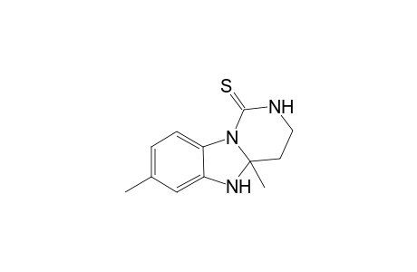 4a,7-dimethyl-2,3,4,5-tetrahydropyrimido[1,6-a]benzimidazole-1-thione