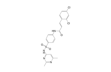 (2E)-3-(2,4-dichlorophenyl)-N-(4-{[(2,6-dimethyl-4-pyrimidinyl)amino]sulfonyl}phenyl)-2-propenamide