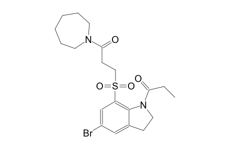 1H-indole, 5-bromo-7-[[3-(hexahydro-1H-azepin-1-yl)-3-oxopropyl]sulfonyl]-2,3-dihydro-1-(1-oxopropyl)-