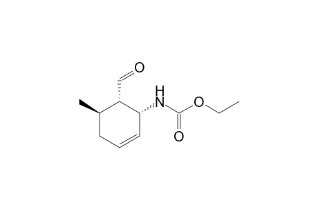 Carbamic acid, (6-formyl-5-methyl-2-cyclohexen-1-yl)-, ethyl ester, (1.alpha.,5.beta.,6.alpha.)-(.+-.)-