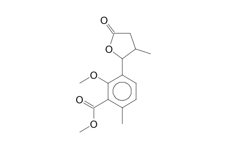 Methyl 2-methoxy-6-methyl-3-(3-methyl-5-oxotetrahydro-2-furanyl)benzoate