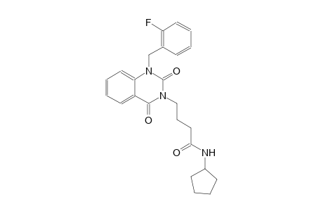 N-cyclopentyl-4-(1-(2-fluorobenzyl)-2,4-dioxo-1,4-dihydro-3(2H)-quinazolinyl)butanamide